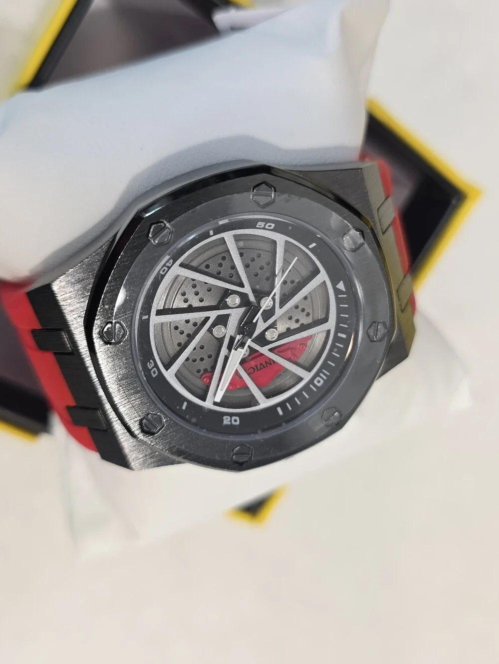 332.  Open Box Invicta Speedway Rim Men's Watch - 42mm, Red (AIC-69491)